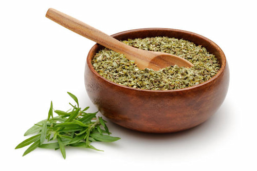 ترخون خشک برگ‌ درشت با رنگ سبز طبیعی